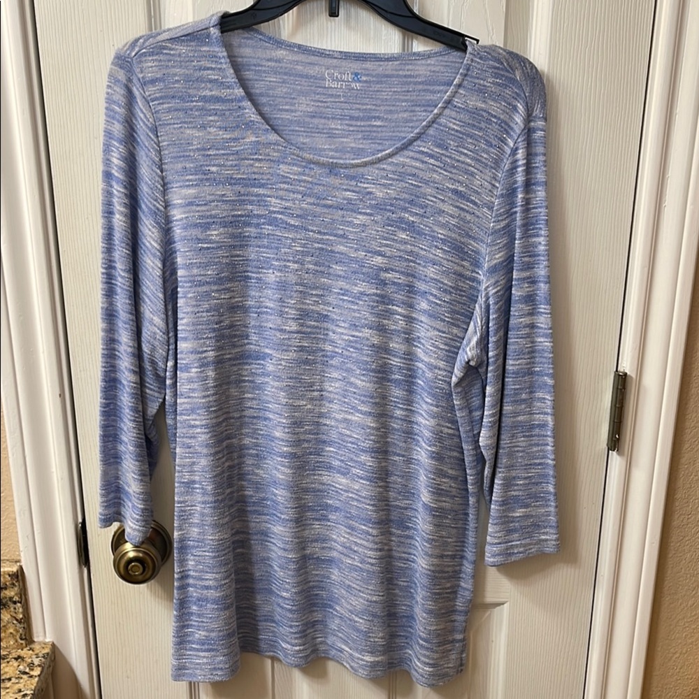 Croft & Barrow Women's Blue Top